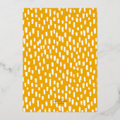 Oranje-Dastig Golden Holiday Party Gold Folie Uitnodiging (Achterkant)