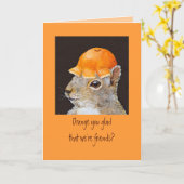 Oranje dat je blij bent dat we vrienden zijn? kaart (Gele Bloem)