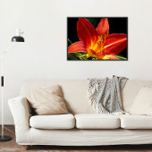 Oranje Daylily Bloom Foto Glossy Perfect Poster