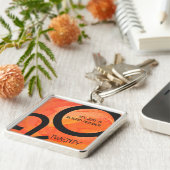 Oranje decennium 20e verjaardag sleutelhanger (Zijkant)