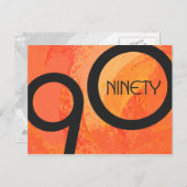 Oranje decennium 90e verjaardag briefkaart (Voorkant / Achterkant)