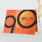 Oranje decennium 90e verjaardag kaart (Gele Bloem)