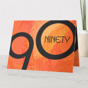 Oranje decennium 90e verjaardag kaart
