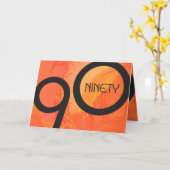 Oranje decennium 90e verjaardag kaart (Gele Bloem)