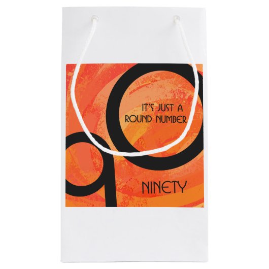 Oranje decennium 90e verjaardag klein cadeauzakje (Achterkant)