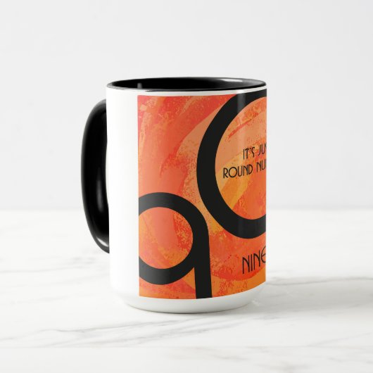 Oranje decennium 90e verjaardag mok (Voorkant links)