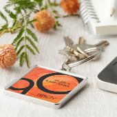Oranje decennium 90e verjaardag sleutelhanger (Zijkant)