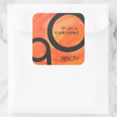 Oranje decennium 90e verjaardag vierkante sticker (Tas)