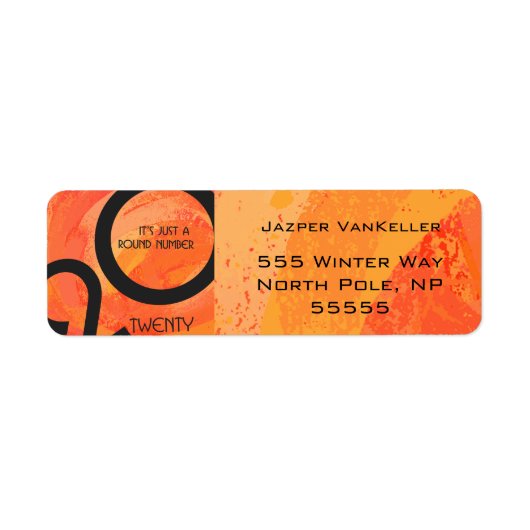 Oranje decennium etiket (Voorkant)