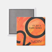 Oranje decennium magneet (Voorkant / Achterkant)