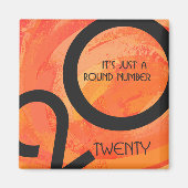 Oranje decennium magneet (Voorkant)