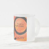 Oranje decennium matglas koffiemok (Voorkant rechts)
