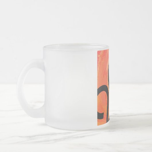 Oranje decennium matglas koffiemok (Links)