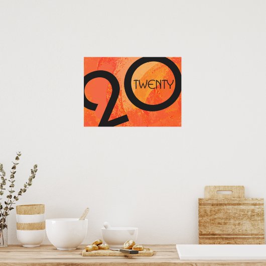 Oranje decennium poster (Keuken)