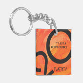 Oranje decennium sleutelhanger (Voorkant Links)