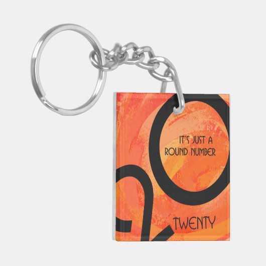 Oranje decennium sleutelhanger (Voorkant Links)