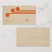 Oranje Deco Chic Place Card Plaatskaartje (Voorkant / Achterkant)