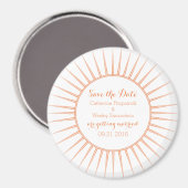 Oranje Deco Retro sparen de Magnet van de Datum (Voorkant / Achterkant)