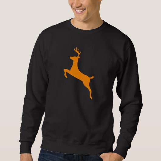 Oranje Deer Silhouette Trui (Voorkant)
