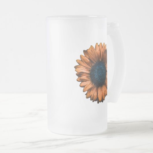 Oranje dekenbloem matglas bierpul (Voorkant rechts)