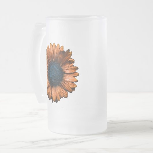 Oranje dekenbloem matglas bierpul (Voorkant links)