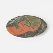Oranje Der Head Camouflage Hunthday Papieren Bordje (Gekanteld)