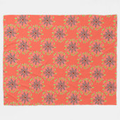Oranje Designer Fleece Deken (Voorkant (Horizontaal))