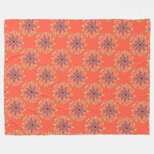 Oranje Designer Fleece Deken (Voorkant (Horizontaal))