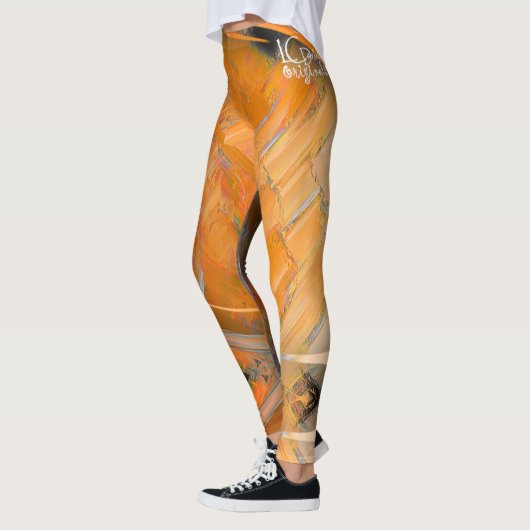 Oranje designer Leggings (Links)
