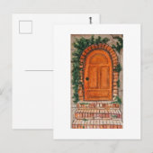 Oranje deur briefkaart (Voorkant / Achterkant)