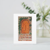 Oranje deur briefkaart (Staand voorkant)