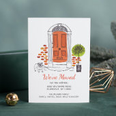 Oranje deur Dog We hebben ons verplaatst | Verplaa Aankondiging