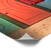 Oranje deurprint, Waarde Poster Papier (mat) (Hoek)