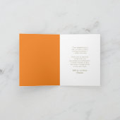 Oranje diagonale strepen Foto modern Afstuderen Bedankkaart (Binnen)