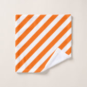 Oranje diagonale stripteasdoekset bad handdoek (Wasdoekje)