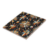 Oranje Diamant Mid Century Modern  Tegeltje (Zijkant)