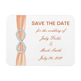 Oranje Diamant Oneindigheid Save The Date Magneet