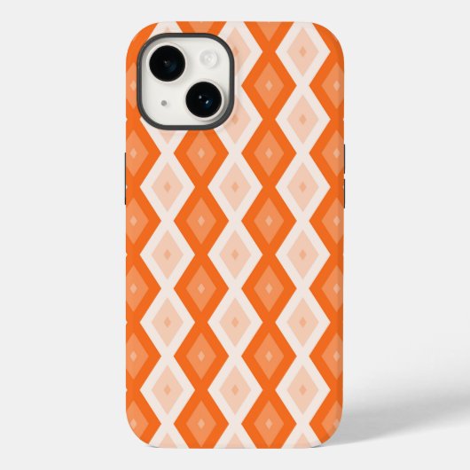 Oranje diamant patroon Case-Mate iPhone case (Achterkant)