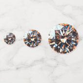 Oranje Diamant Patroon Confetti (Achterkanten)