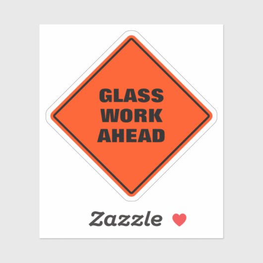 Oranje diamant weggeblazen glas sticker (Vel)