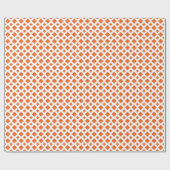 Oranje diamanten op wit cadeaupapier (Vlak)