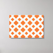 Oranje diamanten op wit canvas afdruk (Voorkant)