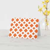 Oranje Diamanten op Wit Kaart (Gele Bloem)