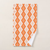 Oranje diamantpatroon bad handdoek (Handdoek)