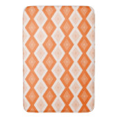 Oranje diamantpatroon badmat (Voorkant Verticaal)