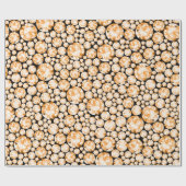 Oranje diamantpatroon cadeaupapier (Vlak)