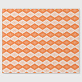 Oranje diamantpatroon cadeaupapier (Vlak)