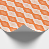 Oranje diamantpatroon cadeaupapier (Hoek)