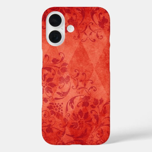 Oranje  diamantpatroon Case-Mate iPhone case (Achterkant)