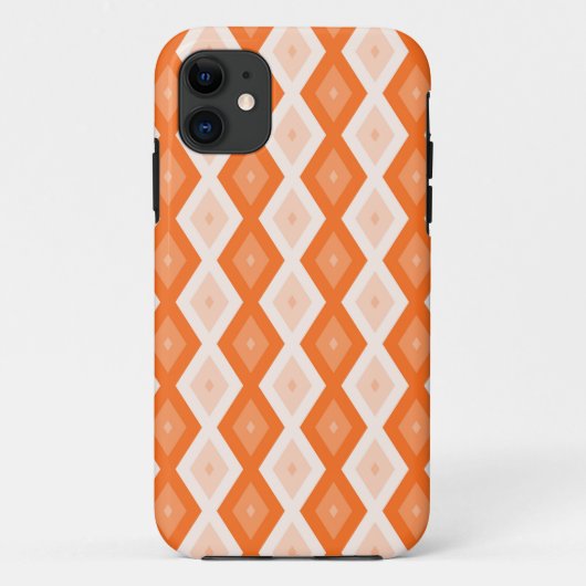 Oranje diamantpatroon Case-Mate iPhone case (Achterkant)